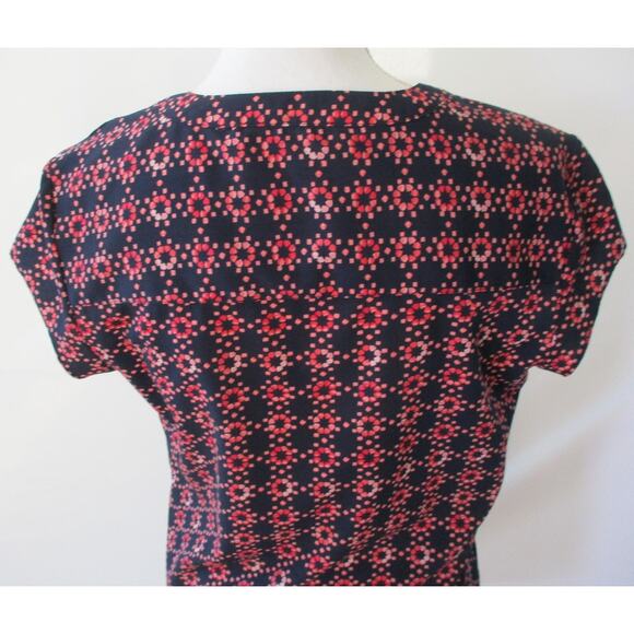 Croft & Barrow Women's Blue & Pink Cap Sleeve Button Shirt Size Small - Picture 6 of 10